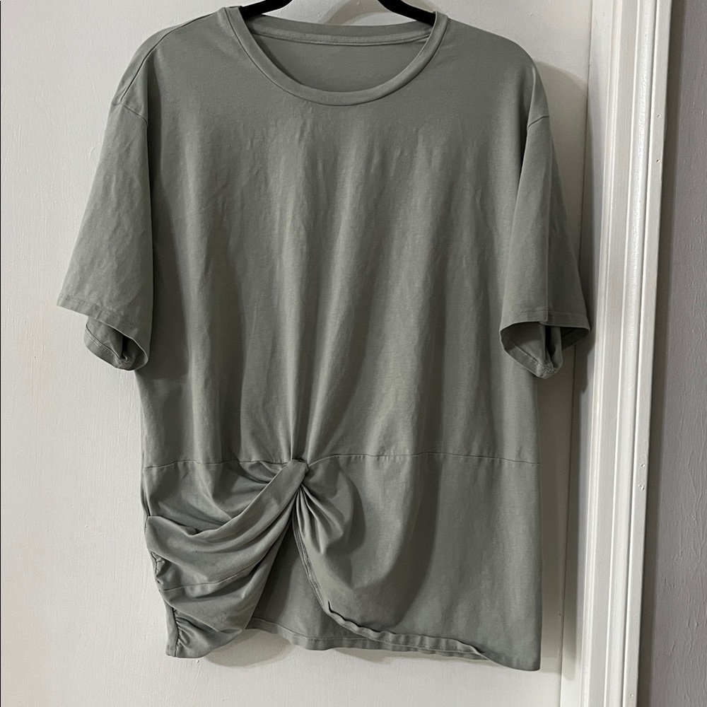 LULULEMON 
Twist-Front Oversized T-Shirt - Jade Grey - Picture 6 of 10